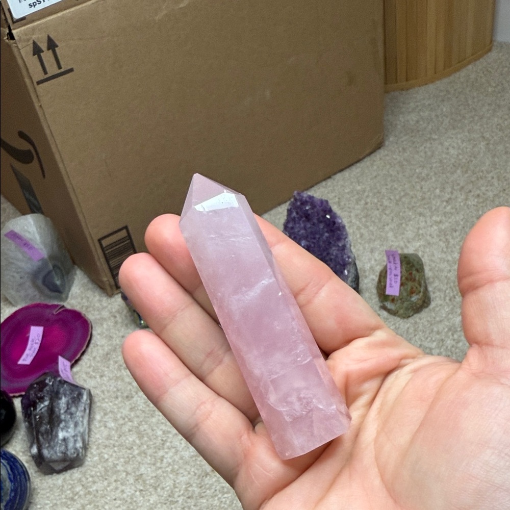 Rose Quartz Tower Crystal
